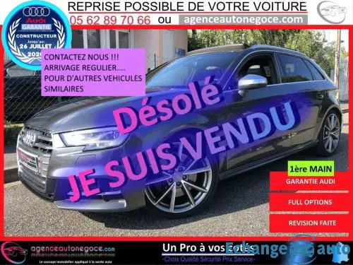 AUDI S3 SPORTBACK 2.0 TFSI 310 S tronic 7 Quattro 