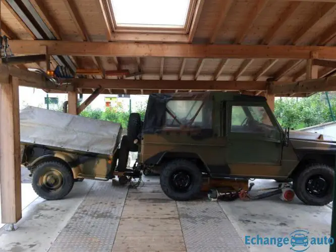 JEEP PEUGEOT P4 EX ARMEE 4X4 + REMORQUE + PIECES