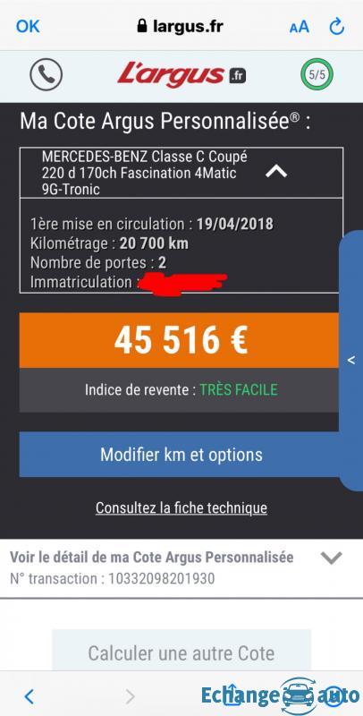 Mercedes classe c 220 fascination cabriolet