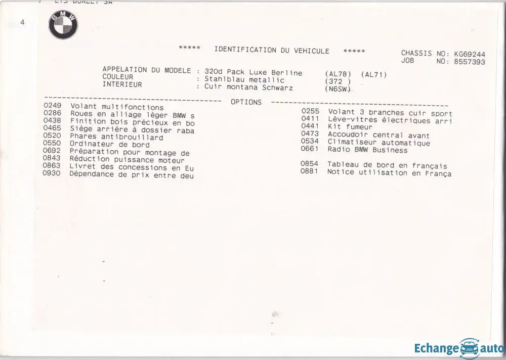 Bmw 320d e46 pack luxe, pack bisness, 136 ch