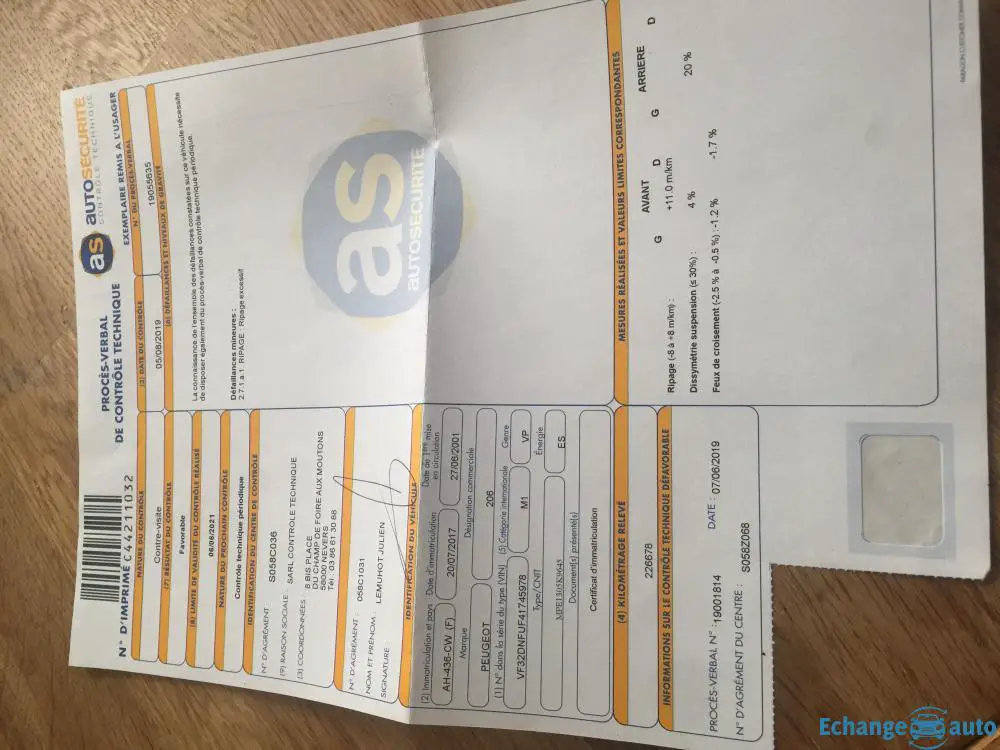 Echange ma 206cc contre diesel 5 portes