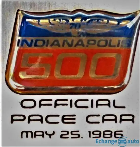 Chevrolet Corvette Pace car edition 1986 prix tout compris