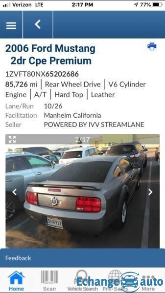 Ford Mustang 2006 prix tout compris