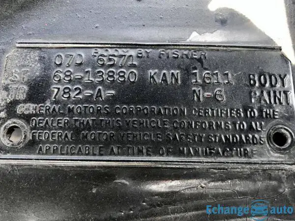 Chevrolet El Camino Ss 396 v8 1968 prix tout compris