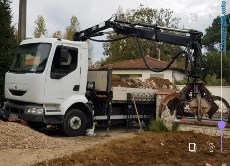 Renault Midlum plateau grue