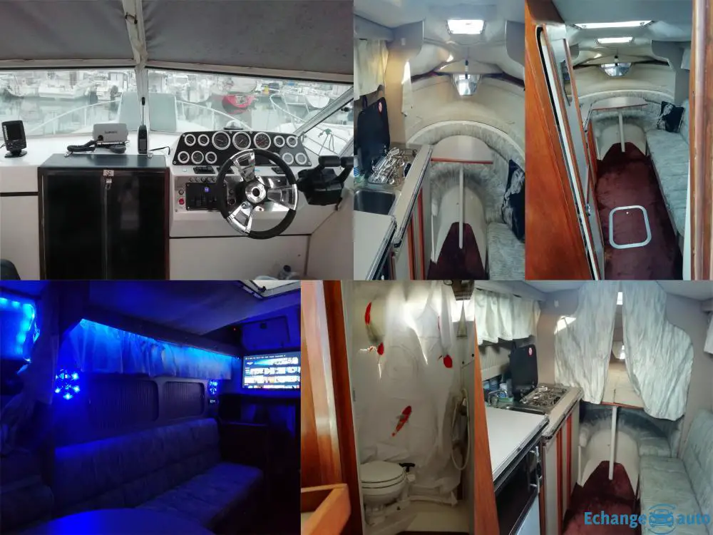 Bateau à moteur, avec Domotique à commandes